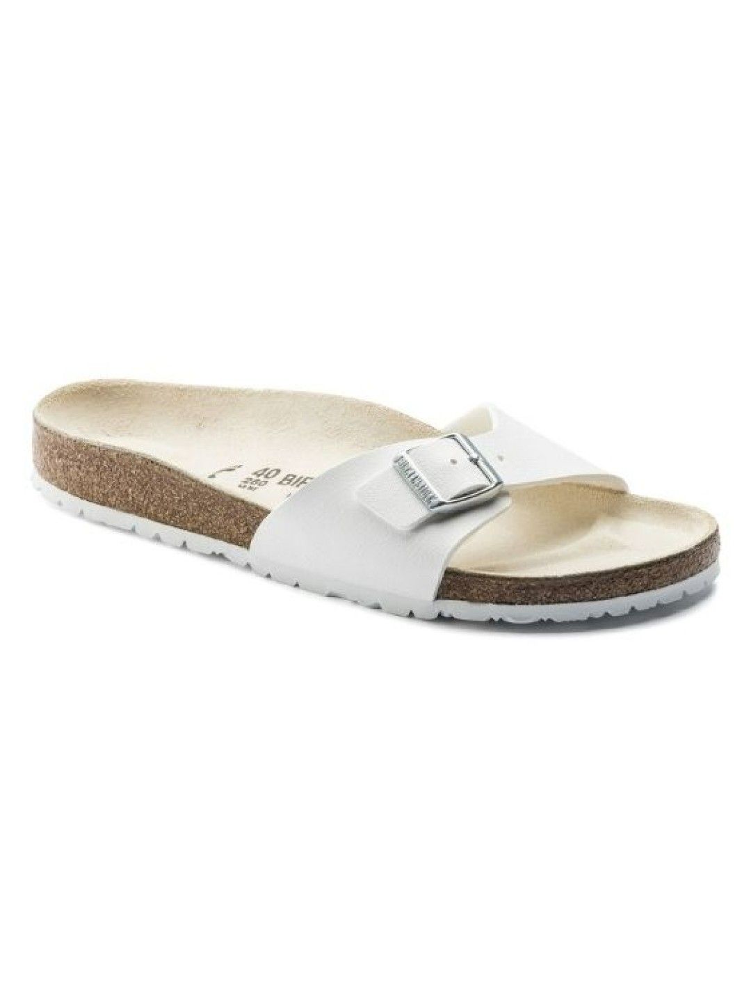 Birkenstock Madrid Birko-Flor Womens Sandals (White- Image 1)