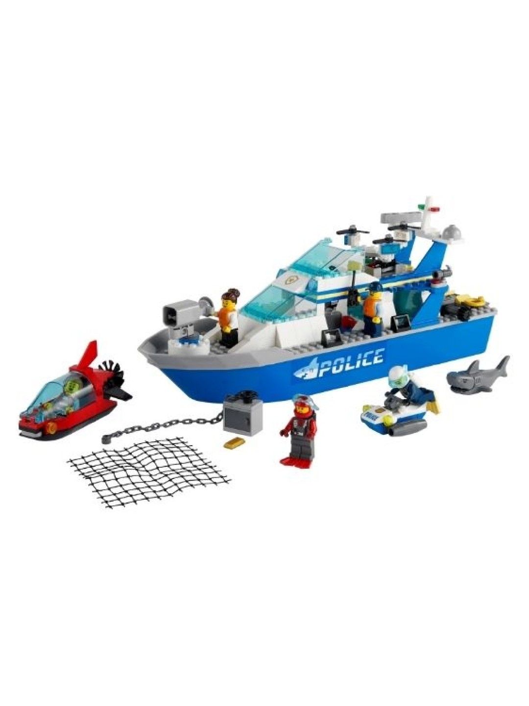 Lego City Police Patrol Boat (No Color- Image 4)