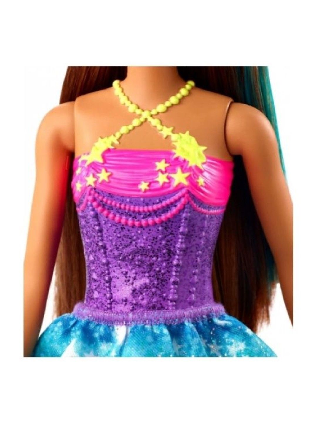 Barbie Dreamtopia Princess Doll, Brunette With Blue Hairstreak (No Color- Image 4)