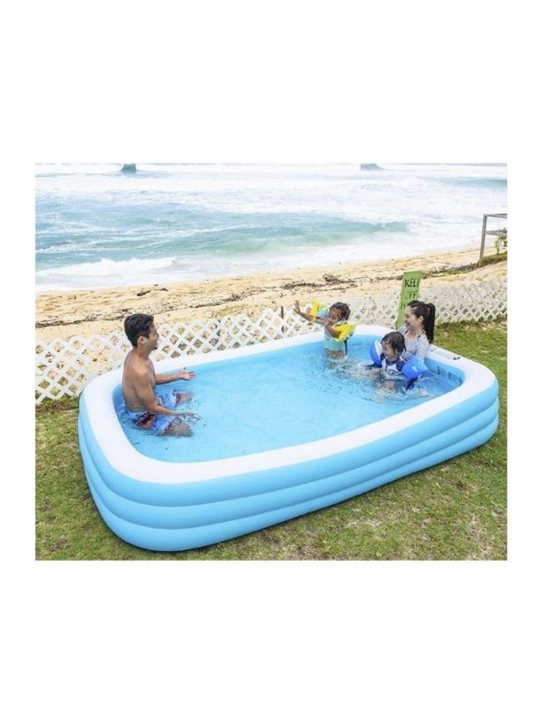 JILONG Giant Rectangular Pool (120cm x 72cm x 22cm) (No Color- Image 4)