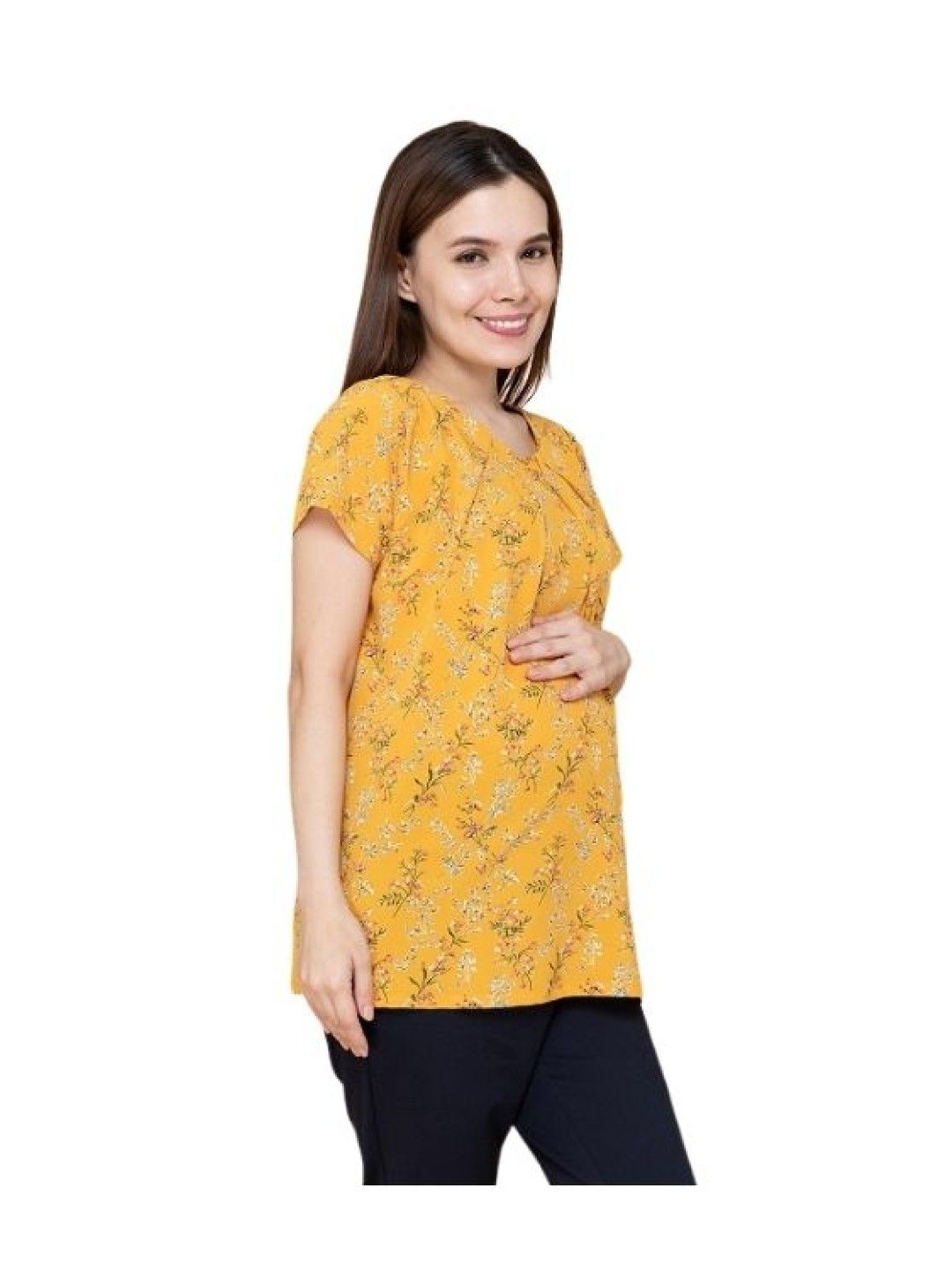 Mother2Be Krista Maternity Blouse (Yellow- Image 4)