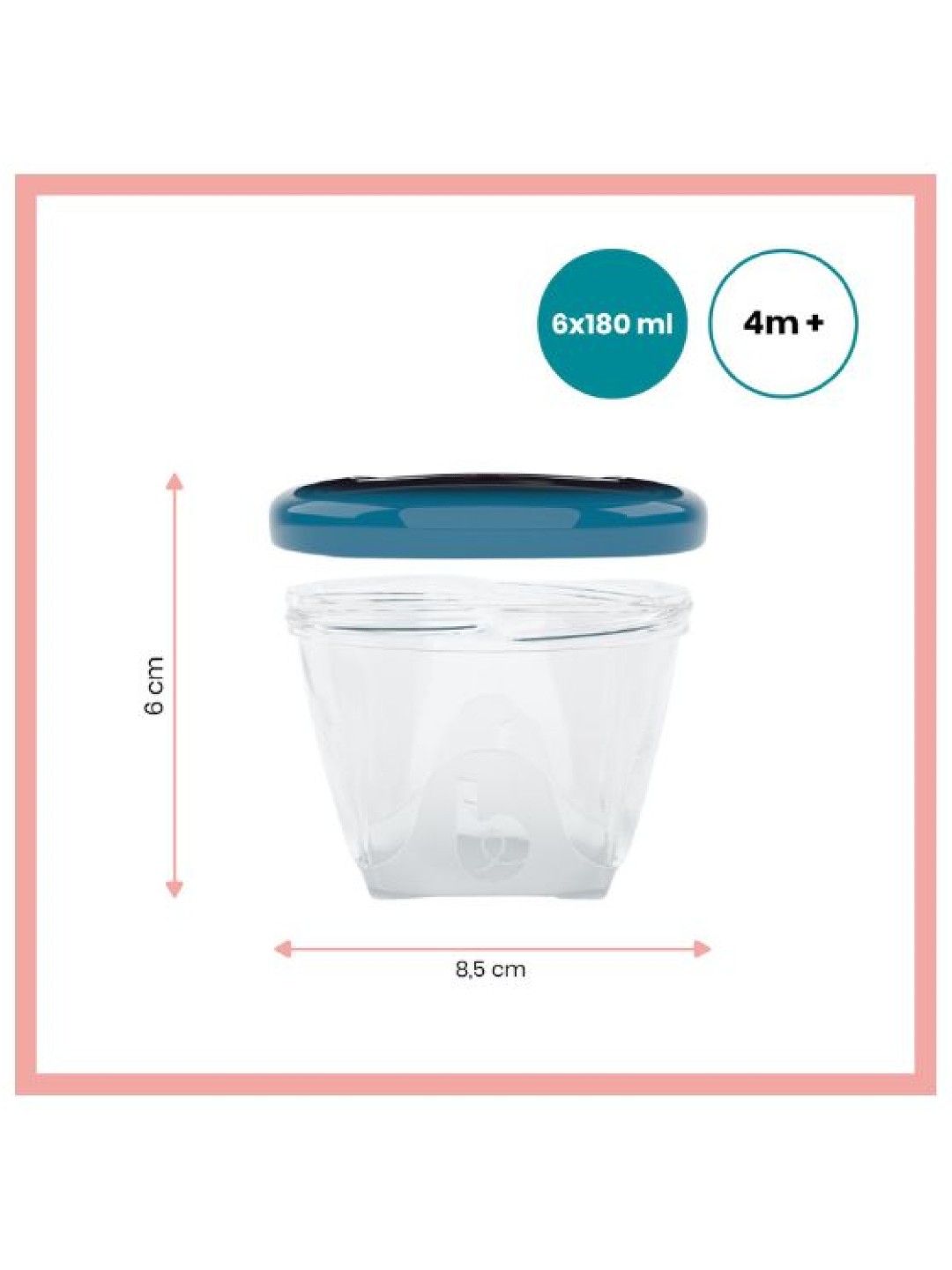 Babymoov Babybowls Rewritable Airtight Food Storage Containers (180mL) (Bundle of 6) (No Color- Image 3)