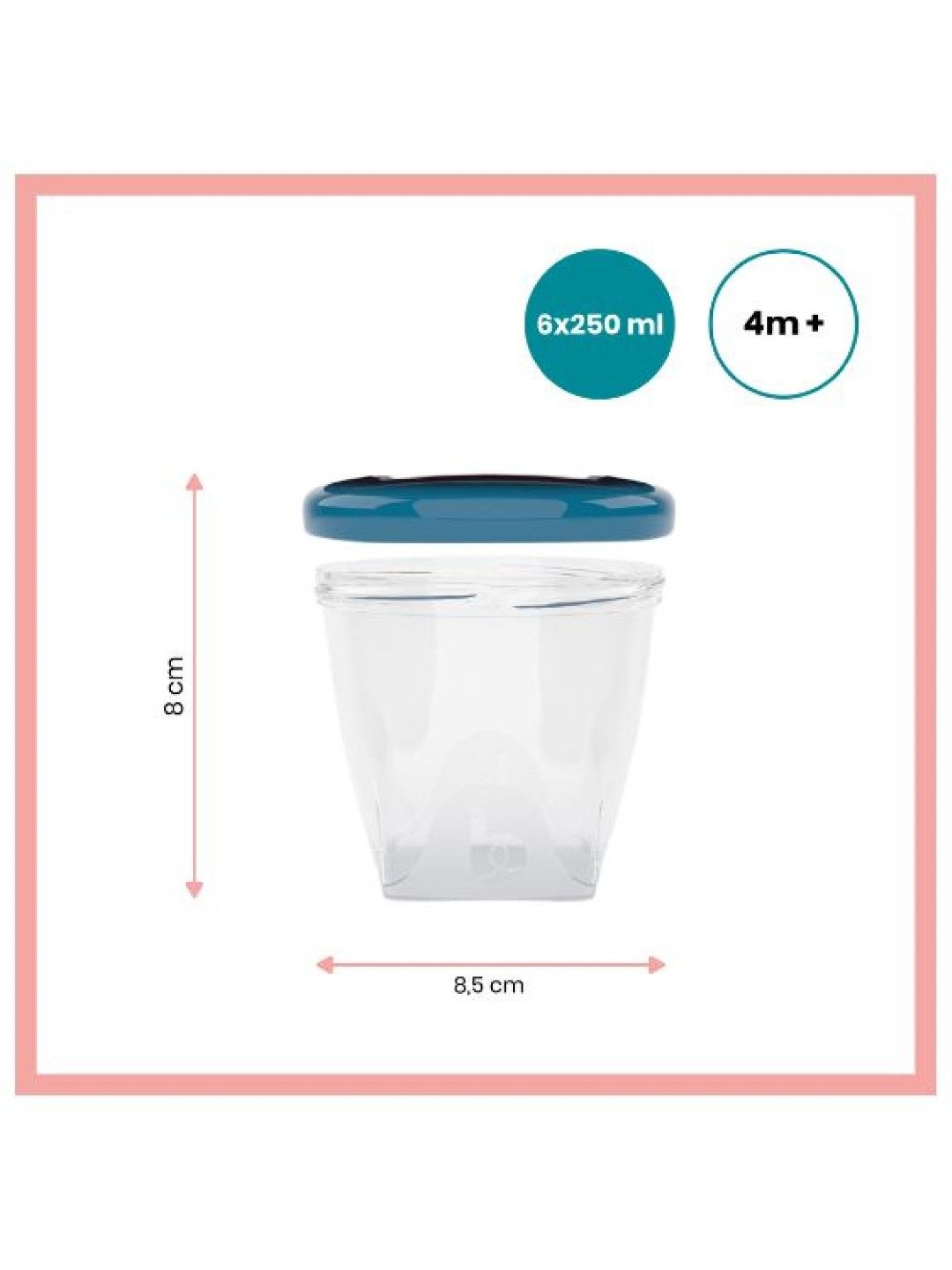 Babymoov Babybowls Rewritable Airtight Food Storage Containers (250mL) (Bundle of 6) (No Color- Image 3)