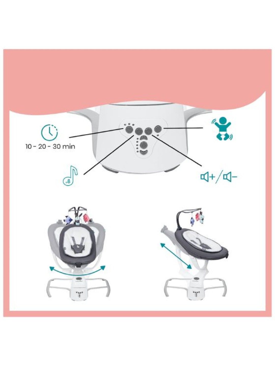 Babymoov Swoon Motion Ultra Comfortable Swing and Rocker 360° (No Color- Image 3)