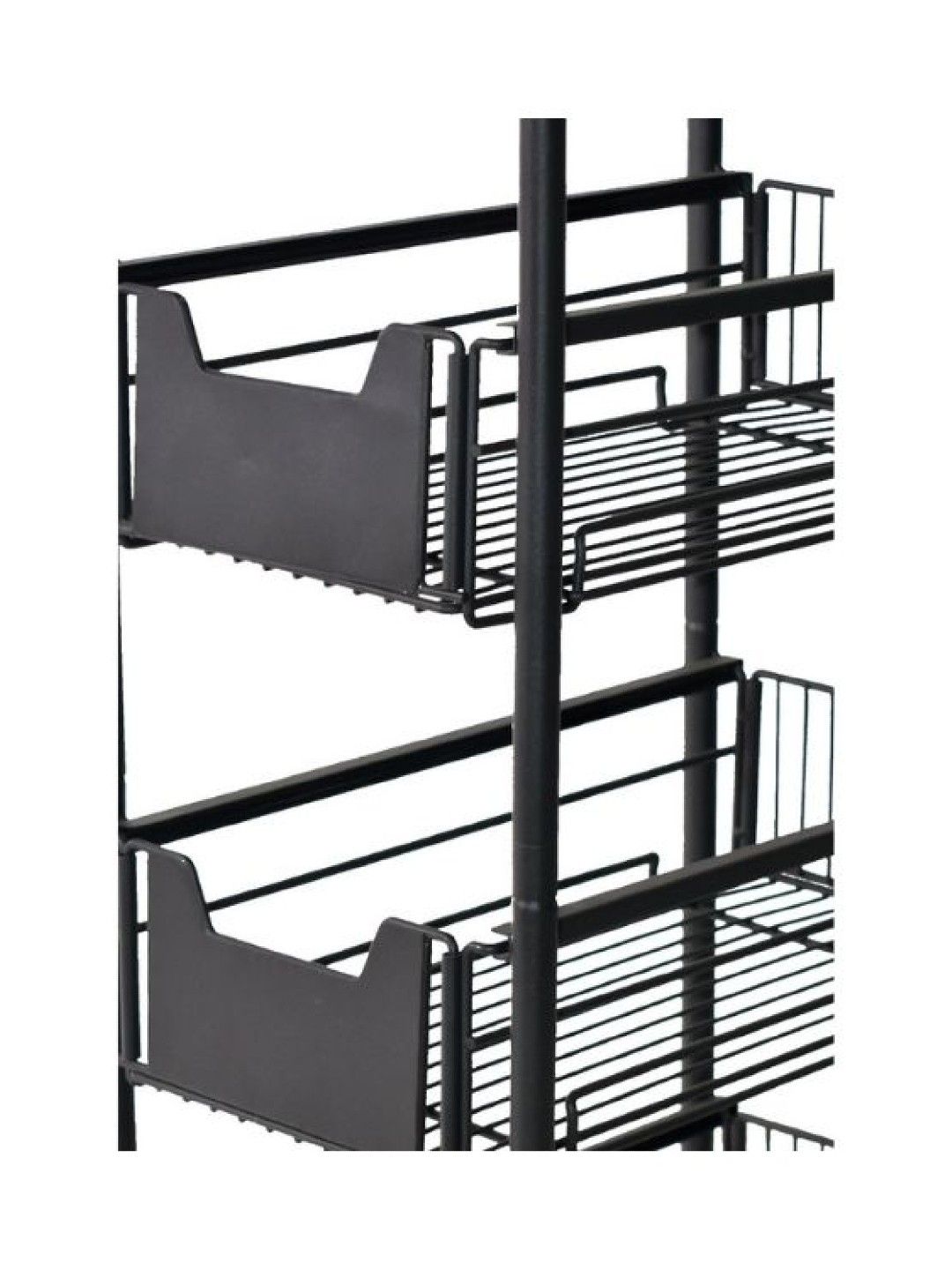 Sunbeams Lifestyle Nest Design Lab Premium Durable Kitchen Basket Rack 3-Tier with Wheels (40 x 36 x 86- Image 4)