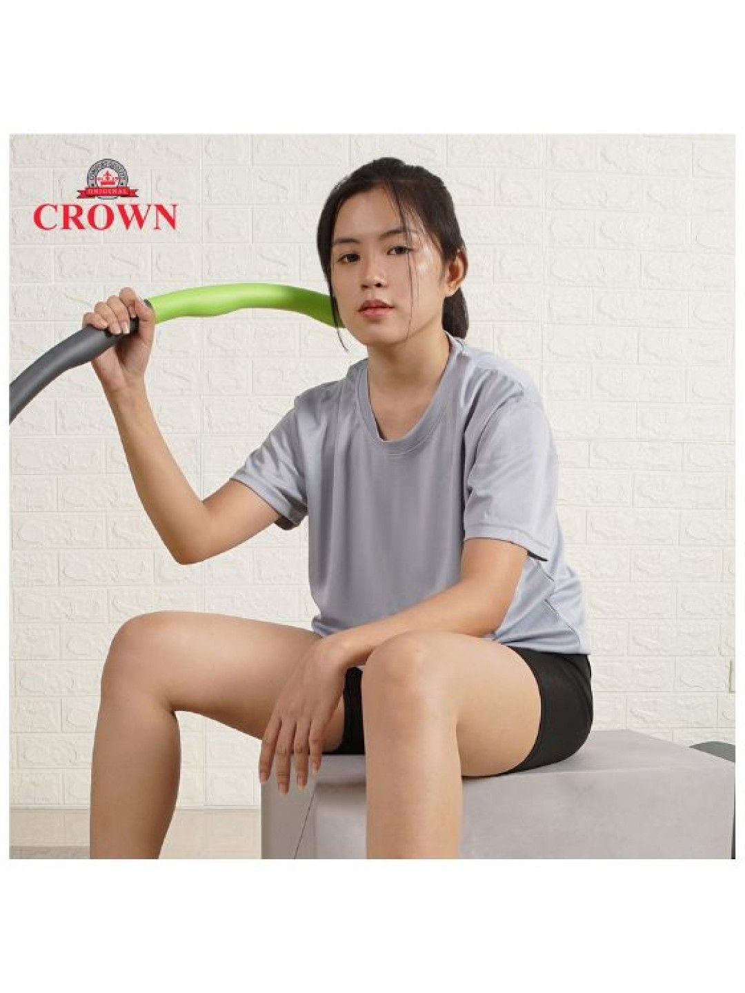 Crown TShirt Ladies Drifit Round Neck (Acid Gray- Image 4)