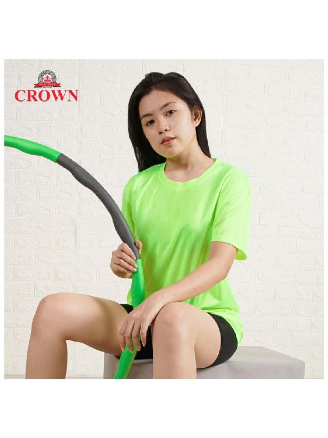 Crown TShirt Ladies Micro Drifit Round Neck (Apple Green- Image 4)