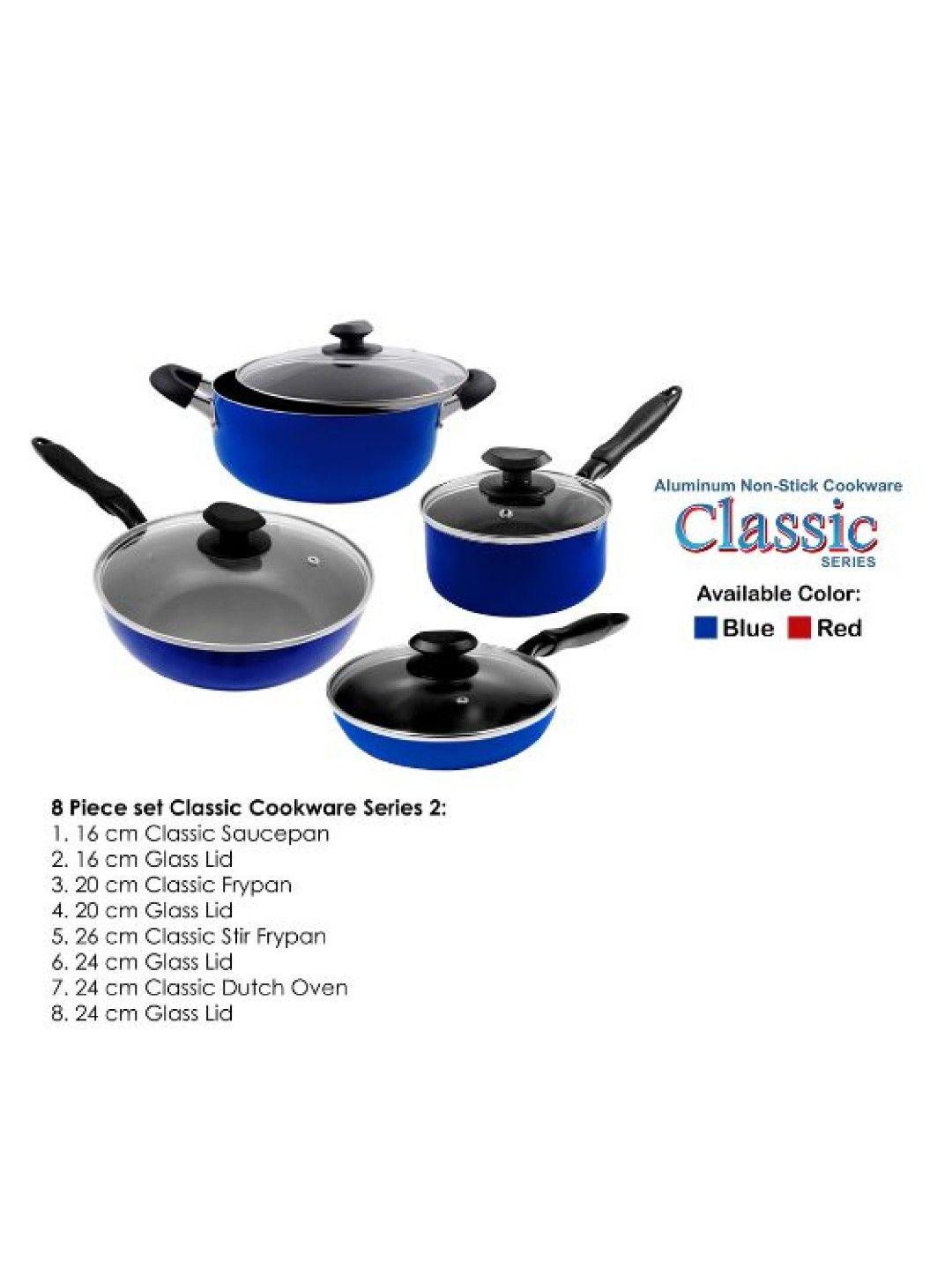 Masflex Limited Edition Classic Cookware Set 2 in Blue (8-Piece) (No Color- Image 4)