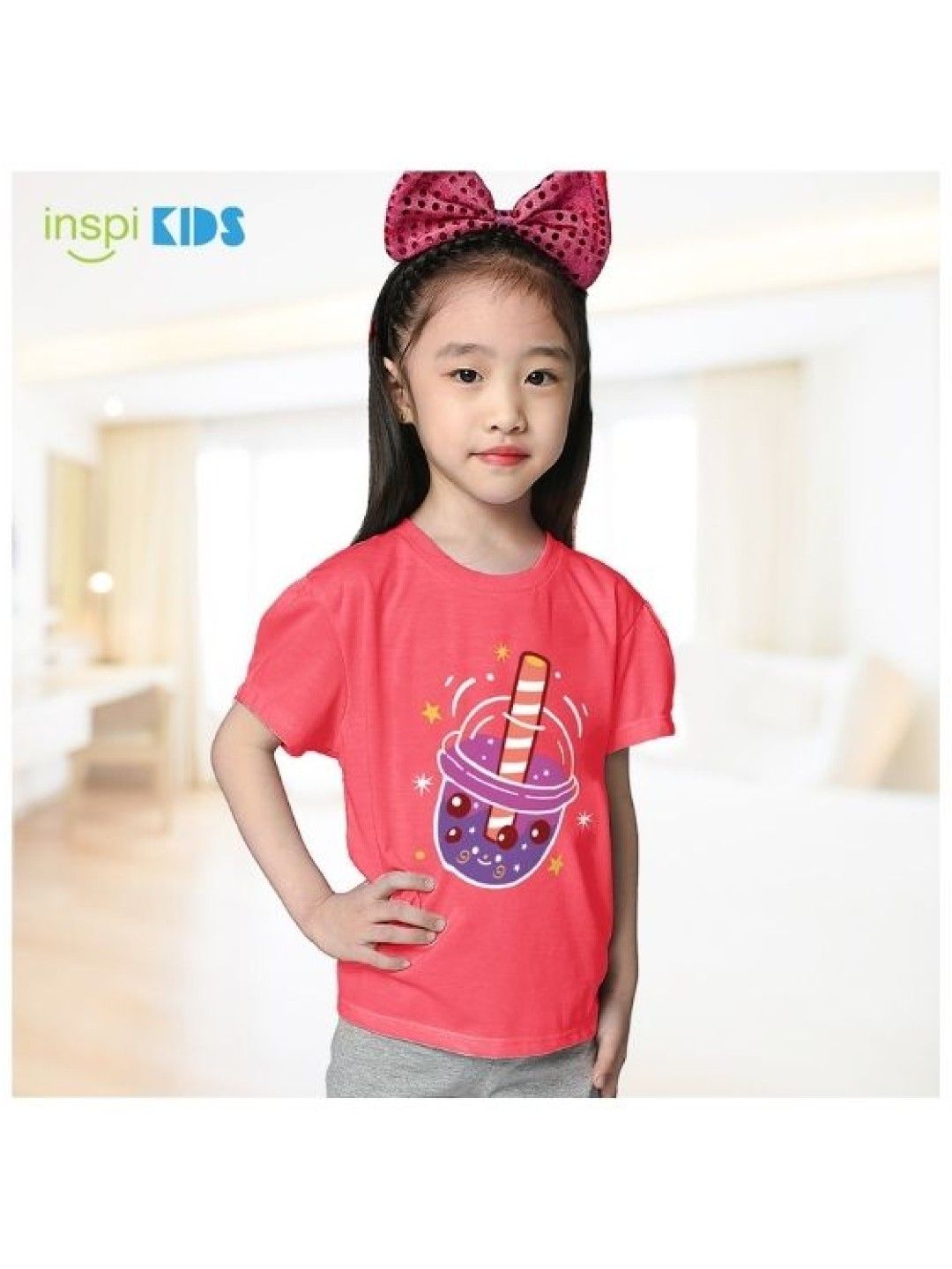 INSPI Kids Girls Shirt (Galaxy MilkTea- Image 4)