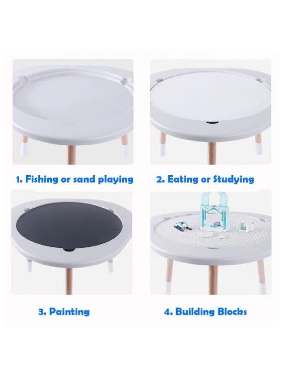 Discover Living Ph Kids Multi-purpose 3 in 1 Wooden Furniture Table (No Color- Image 4)