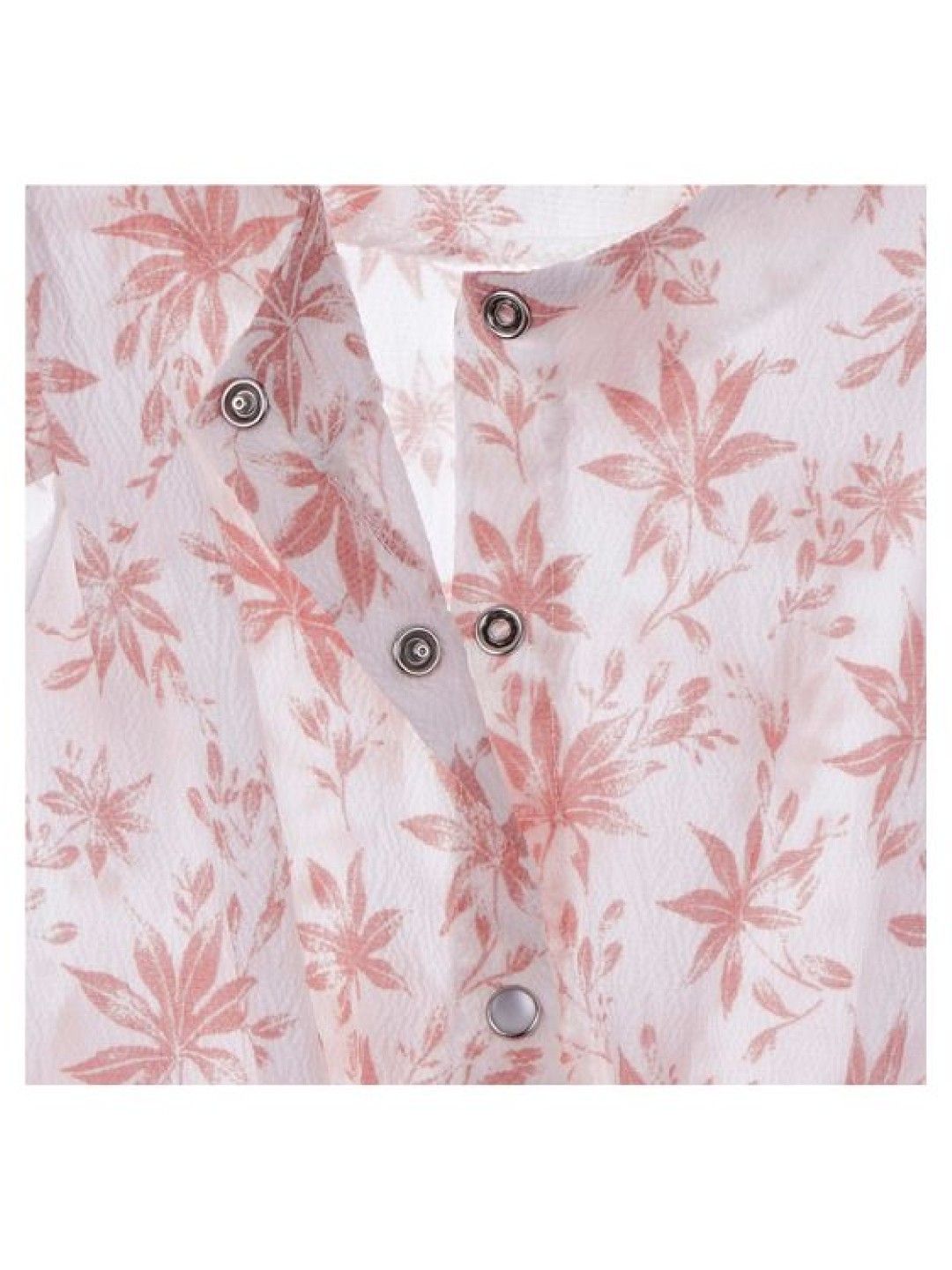 Cottonkind Flexi Leaf Print Romper (Pink- Image 4)