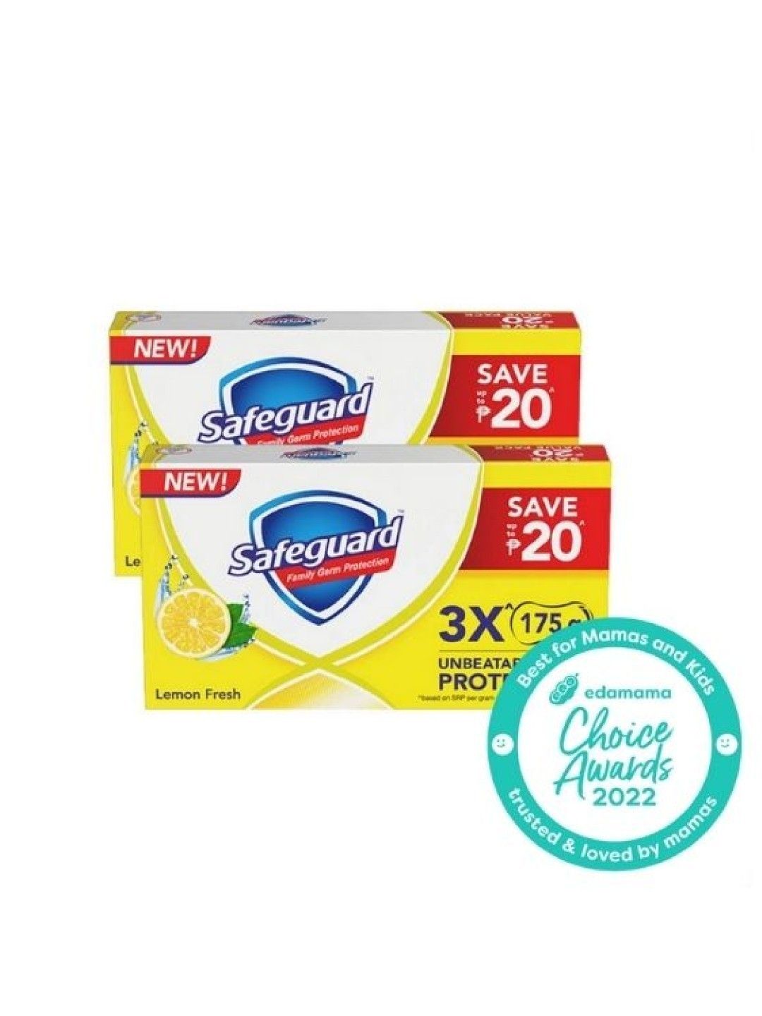 Safeguard Bar Soap Lemon 2-Pack (3 x 175g)