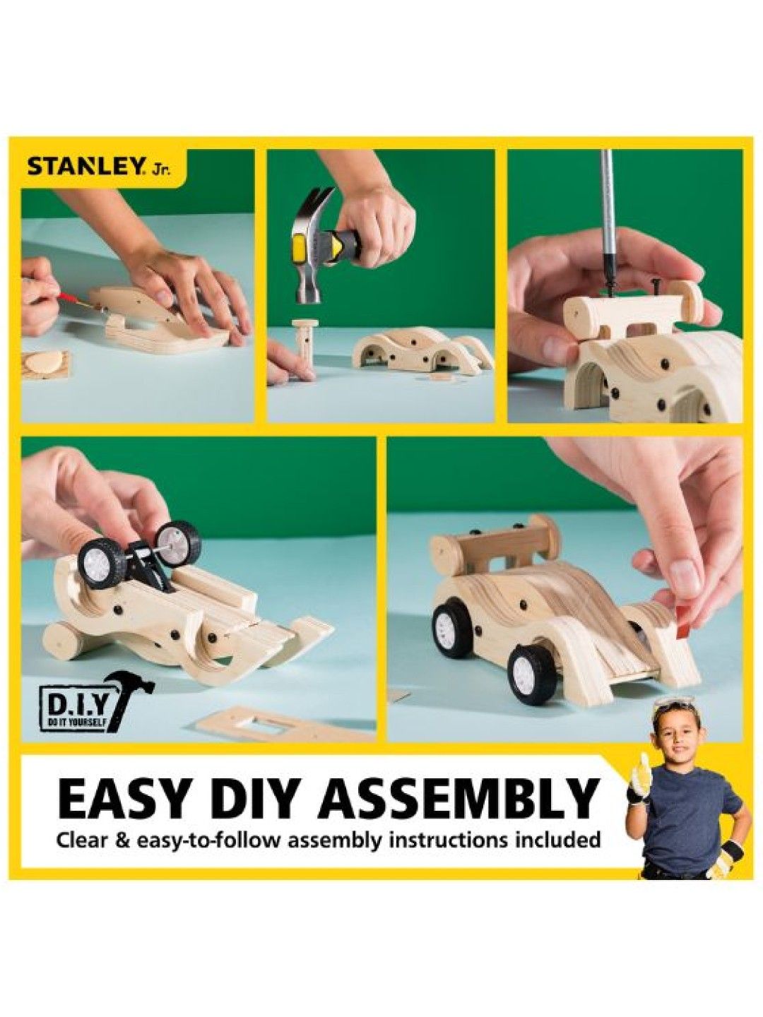 Stanley Stanley Jr. Pull Back Sports Car Assembly Kit (Wooden) (No Color- Image 4)