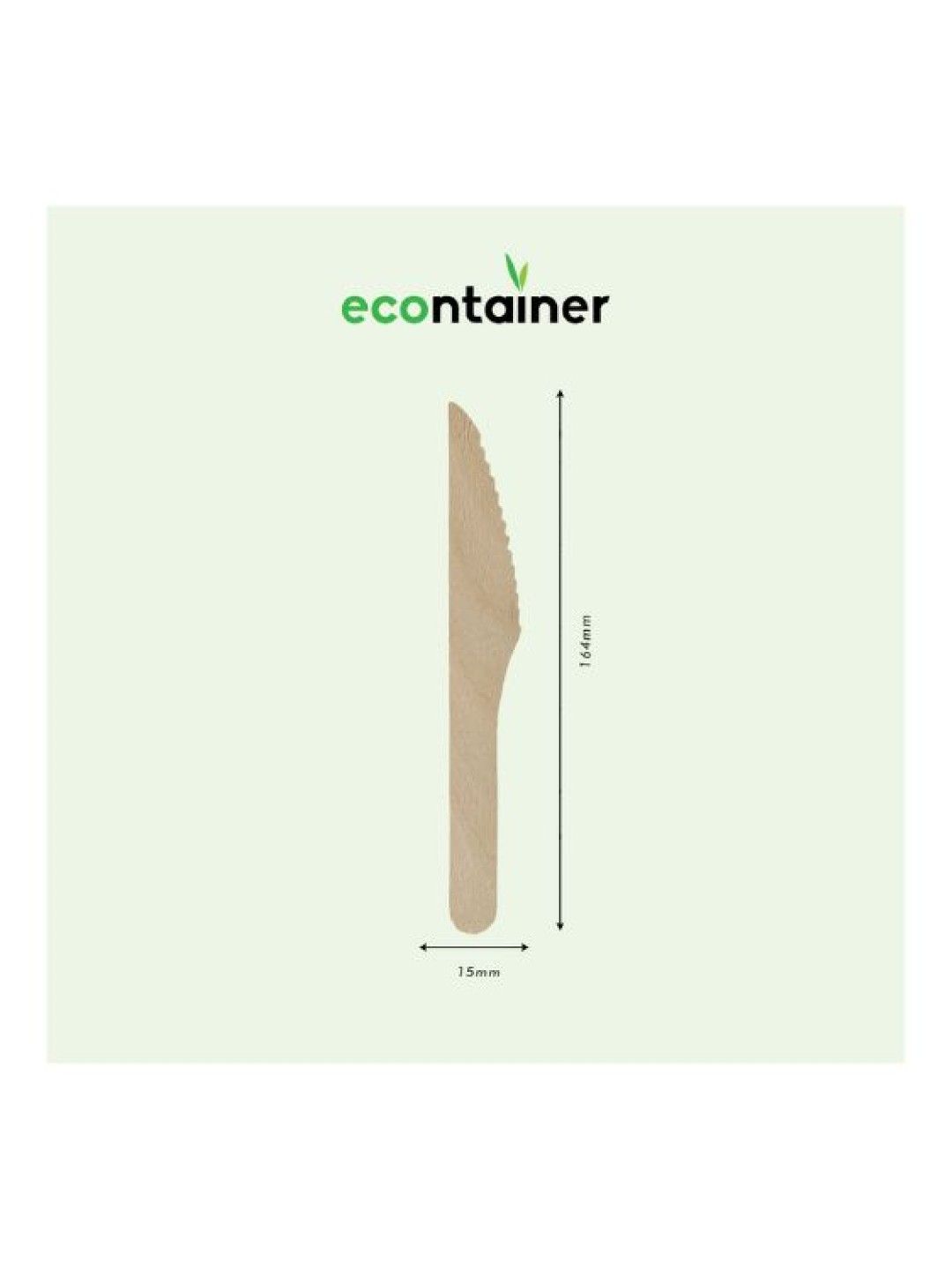 Econtainer Birchwood Knife Compostable and Eco-friendly - Pack of 100 (No Color- Image 4)