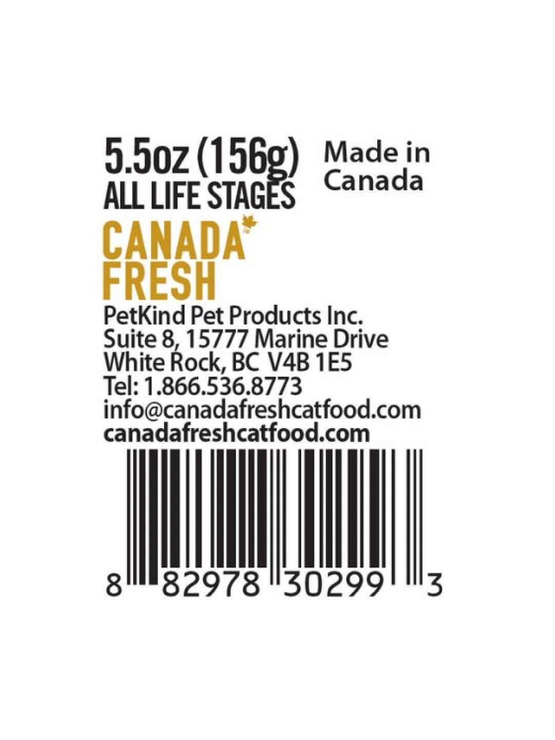 Canada Fresh Cat Food 156g Chicken edamama