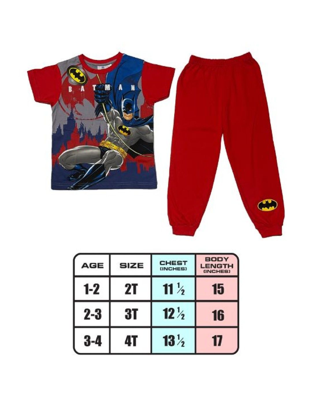 Warner Brothers DC Comics Batman Bat Swing Pajama Set (No Color- Image 4)