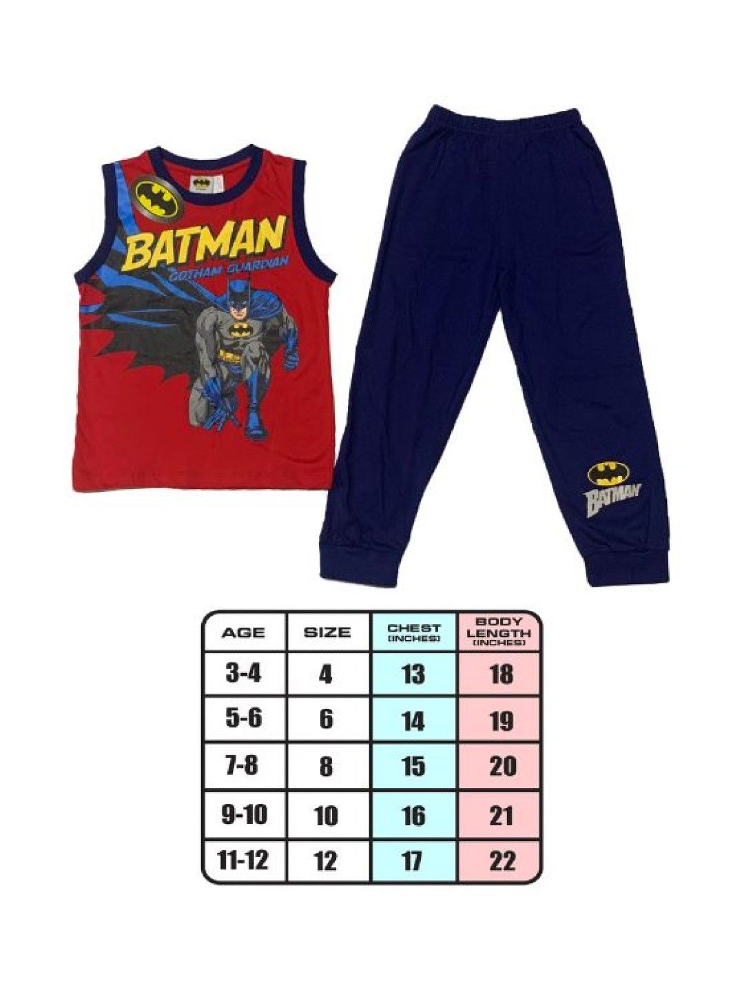 Warner Brothers DC Comics Batman Gotham Guardian Pajama Set (No Color- Image 4)