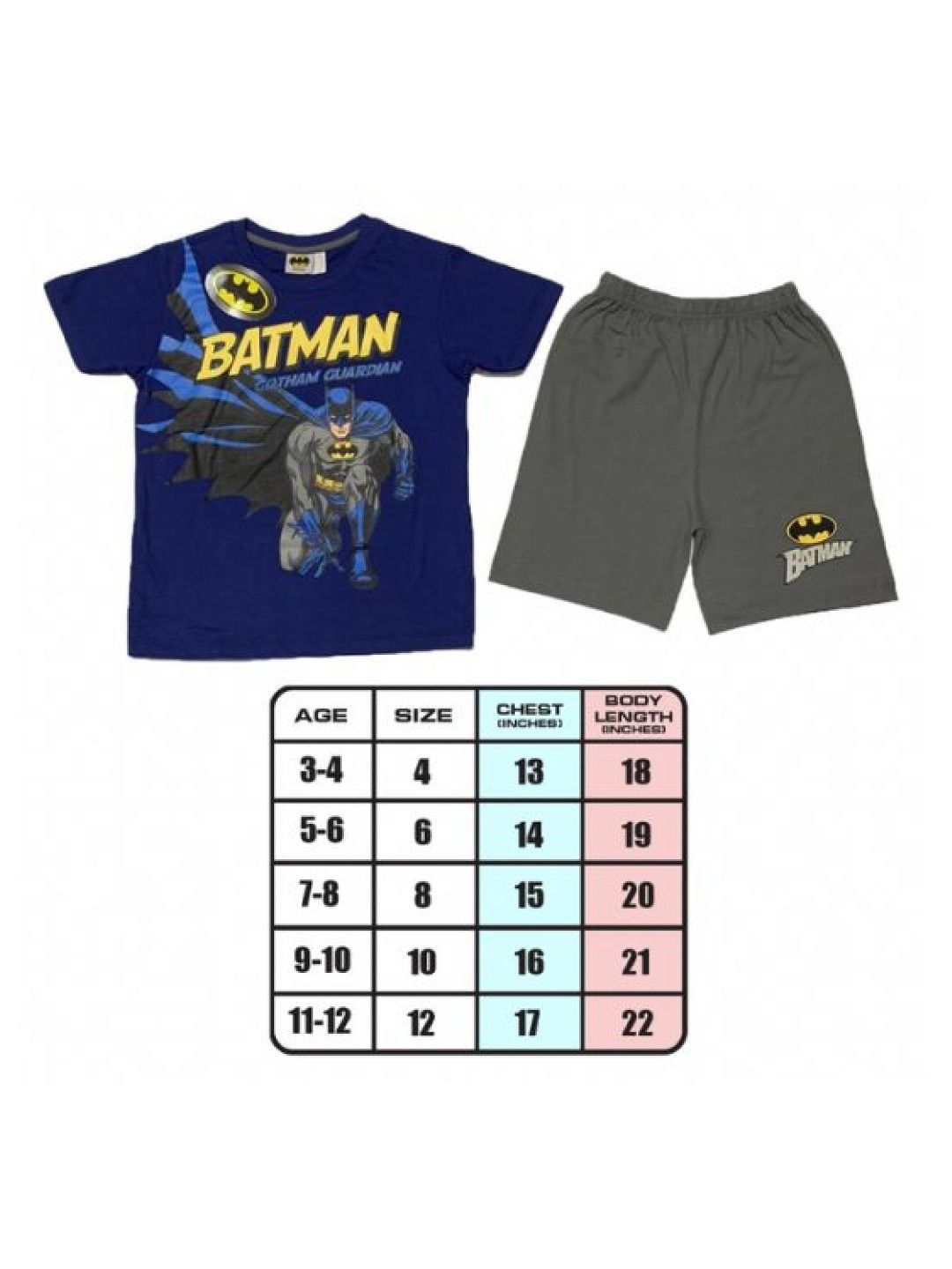 Warner Brothers DC Comics Batman Gotham Guardian Shorts Set (No Color- Image 4)