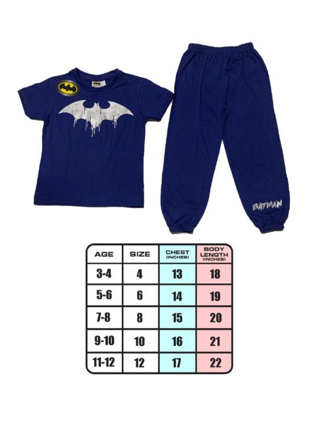 Warner Brothers DC Comics Batman Bat Fighter Pajama Set (No Color- Image 4)