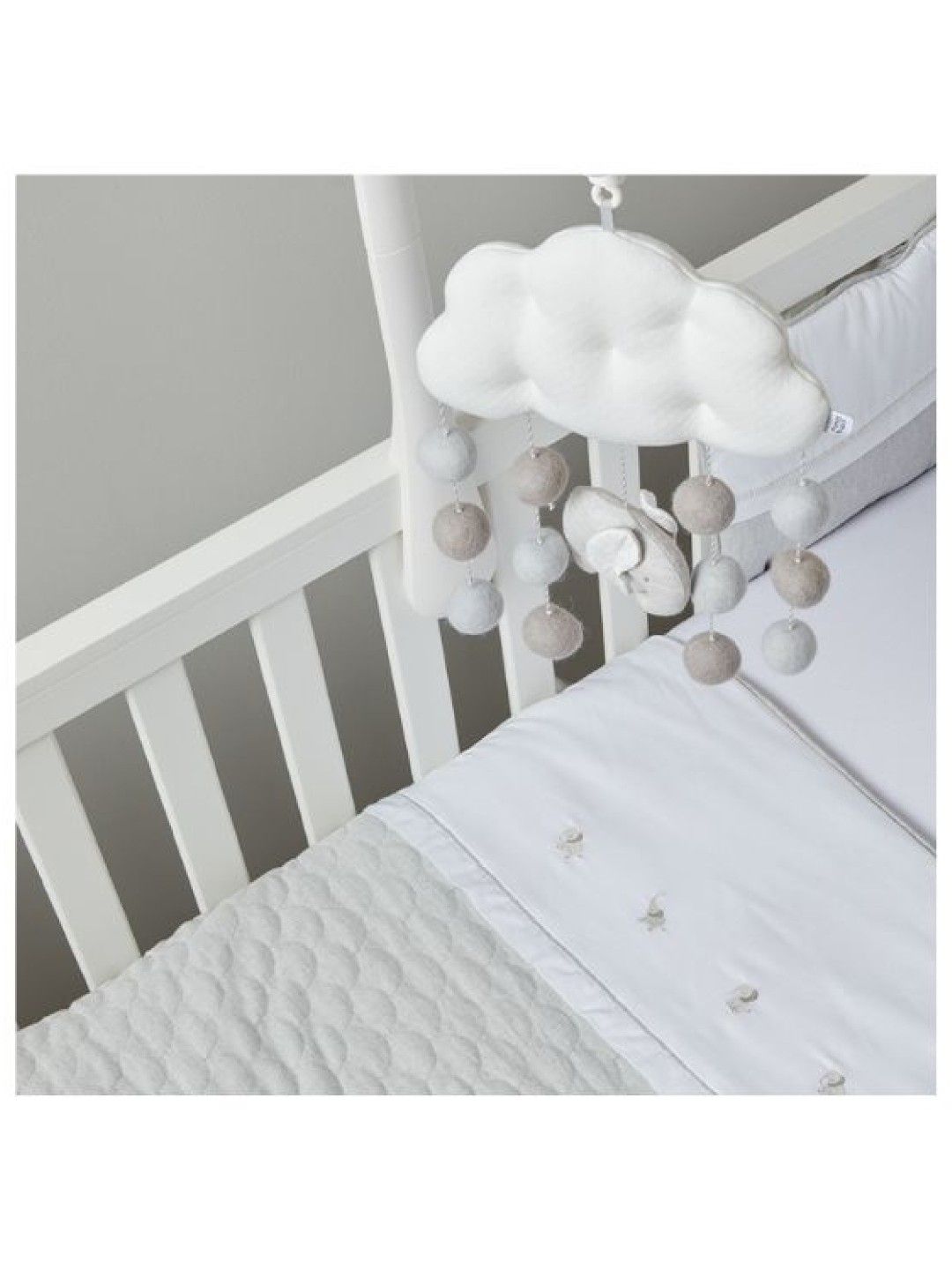 Mamas and Papas Cot Crib Musical Mobile (Elephant / Grey- Image 4)