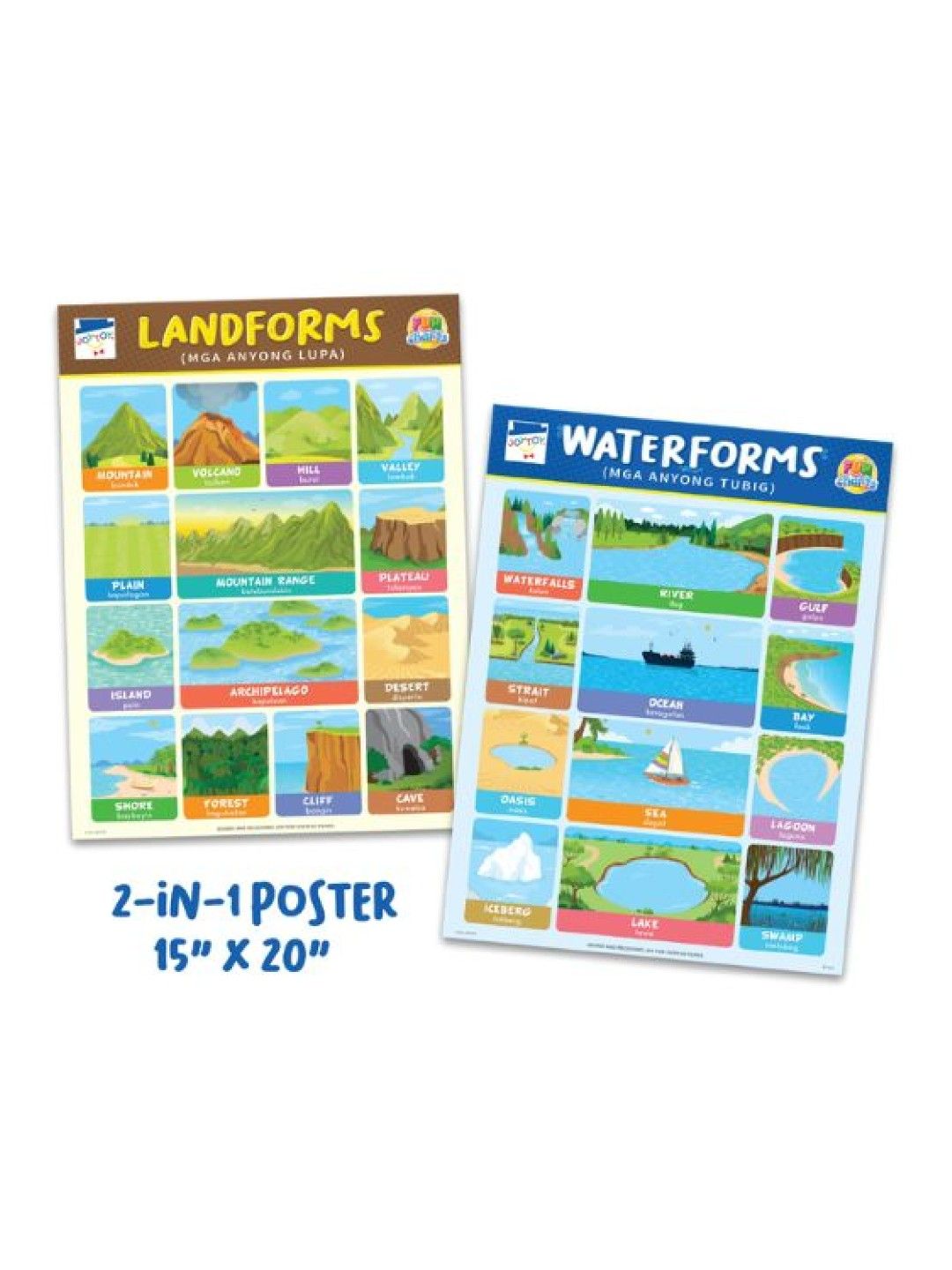 Joytoy Waterforms & Landforms Fun Charts (No Color- Image 4)