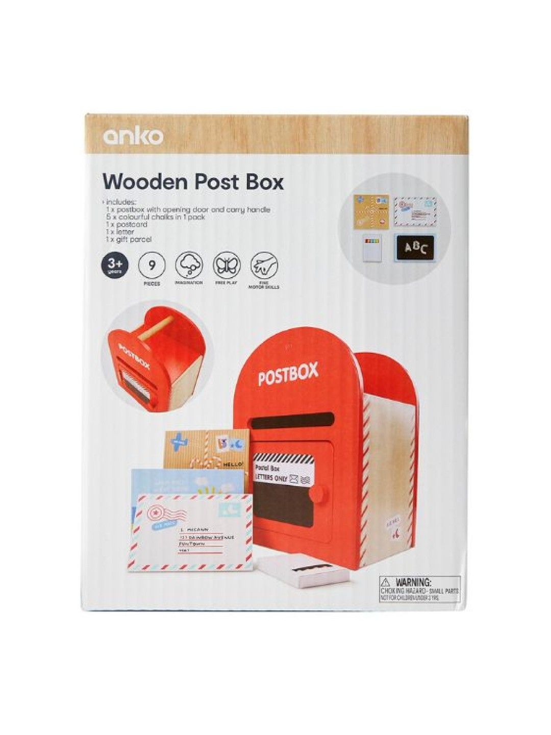 Anko Wooden Post Box (No Color- Image 4)