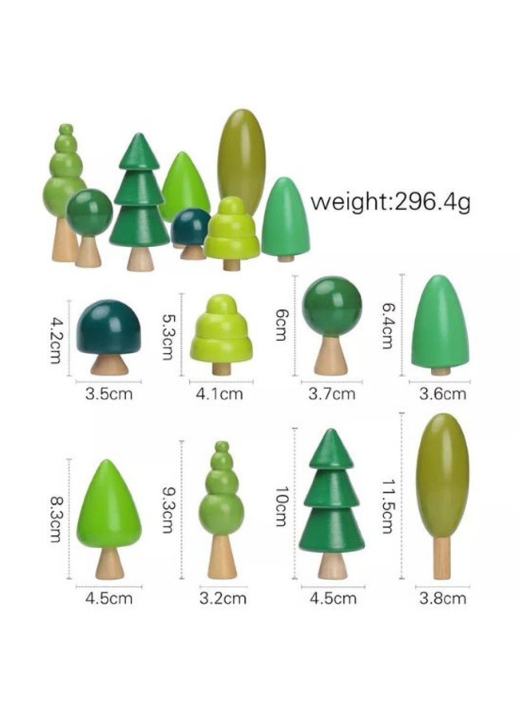 Bababoo Kids Wooden Forest Trees Parent-Child Interaction Ornament Toys (No Color- Image 4)