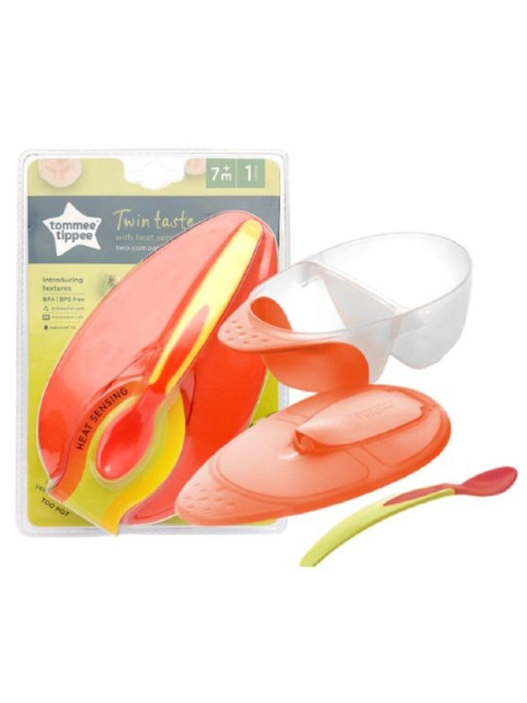 Tommee Tippee Twin Taste Set (Orange- Image 1)