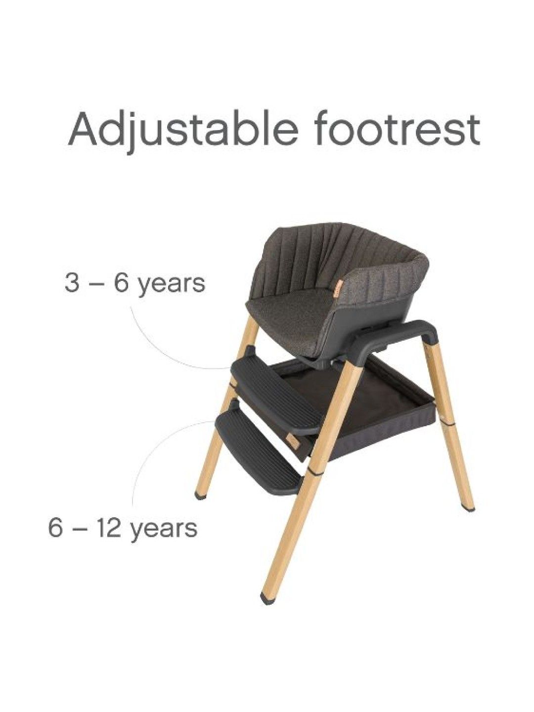 Tutti Bambini Nova Evolutionary Highchair (Oak and Charcoal- Image 4)