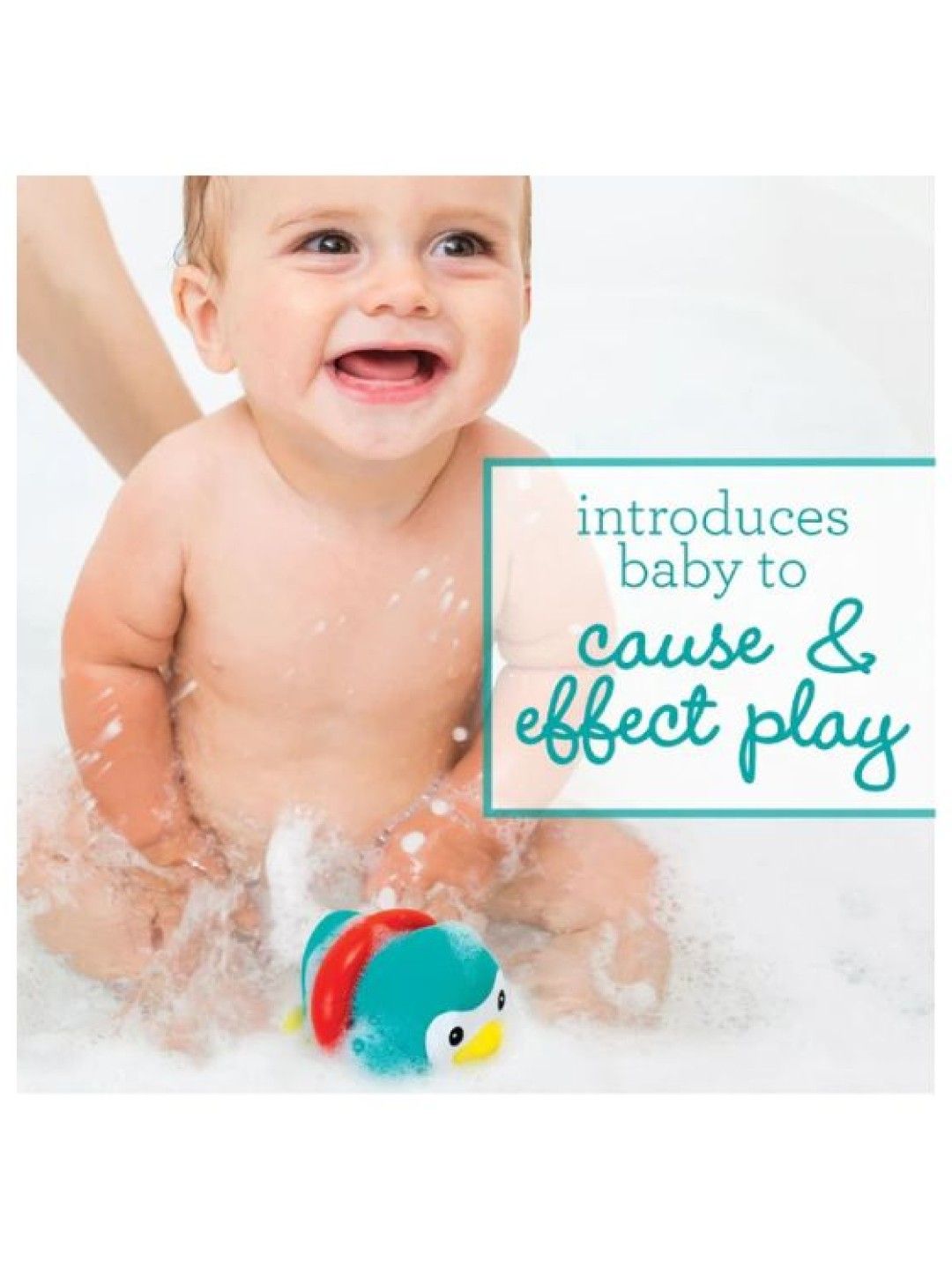 Infantino Kick & Swim Bath Pal - Penguin (Torquiose- Image 4)