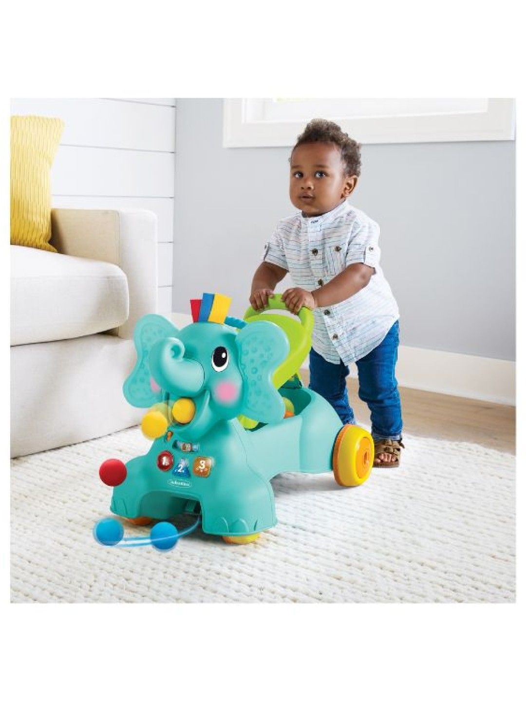 Infantino 3-in-1 Sit, Walk & Ride (Elephant) (Torquiose- Image 4)