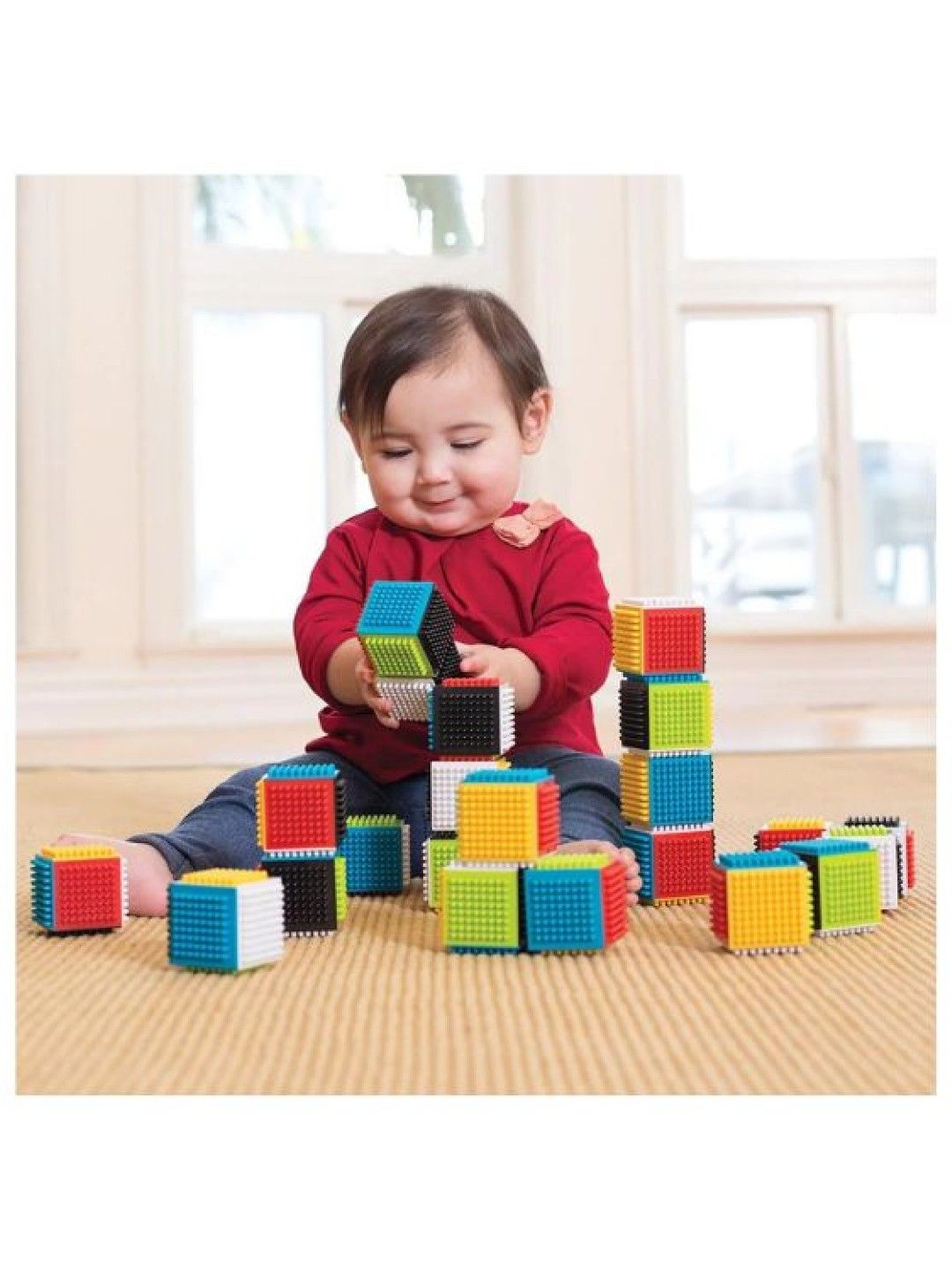 Infantino Press & Stay Sensory Blocks (Multicolor- Image 4)