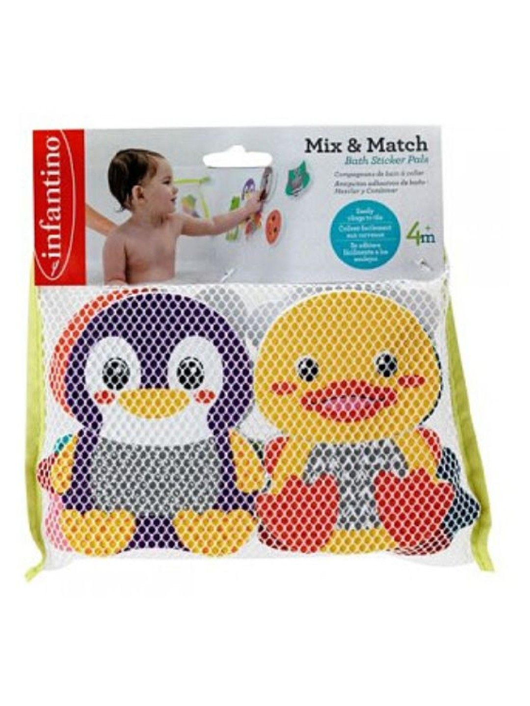 Infantino Mix & Match Bath Sticker Pals (Multicolor- Image 4)