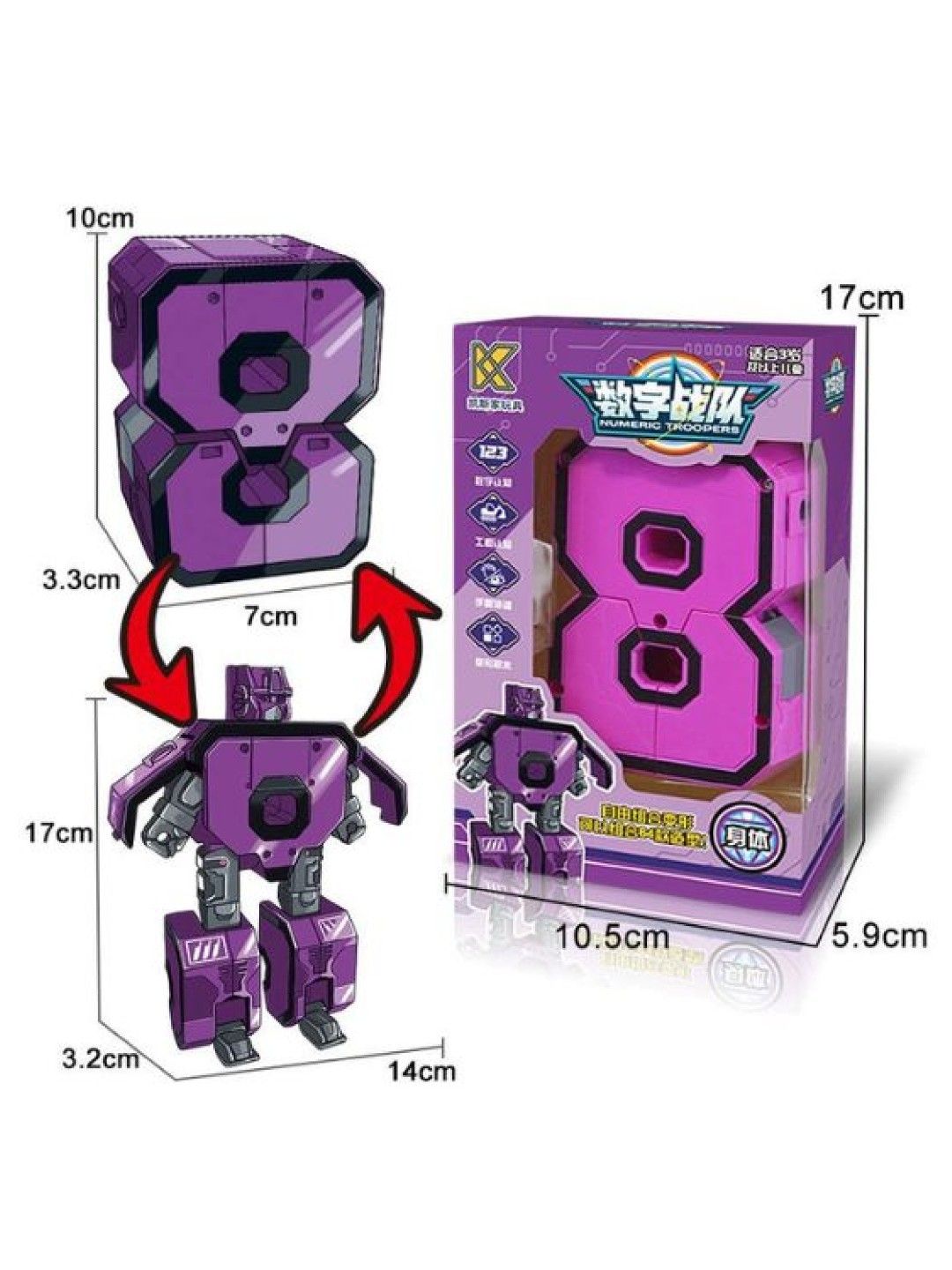 Digital Numbers Large Number Robot Set | edamama