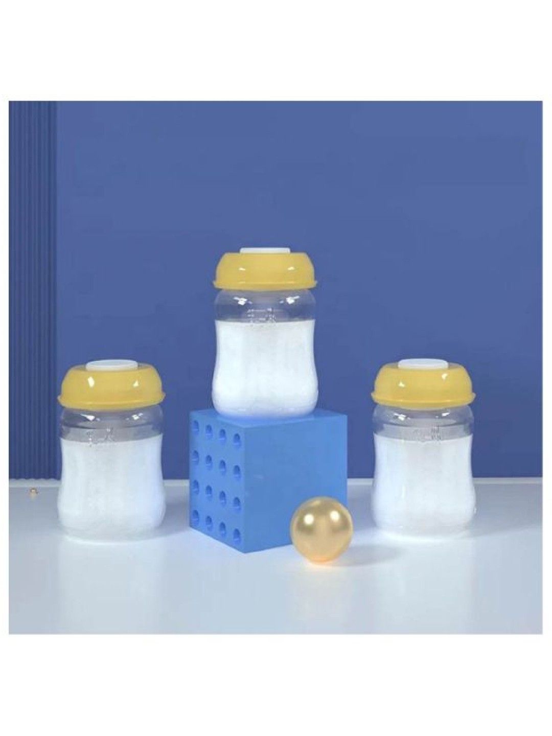 V-coool Wide Neck Milk Storage Bottle (3pcs) (Transparent- Image 4)