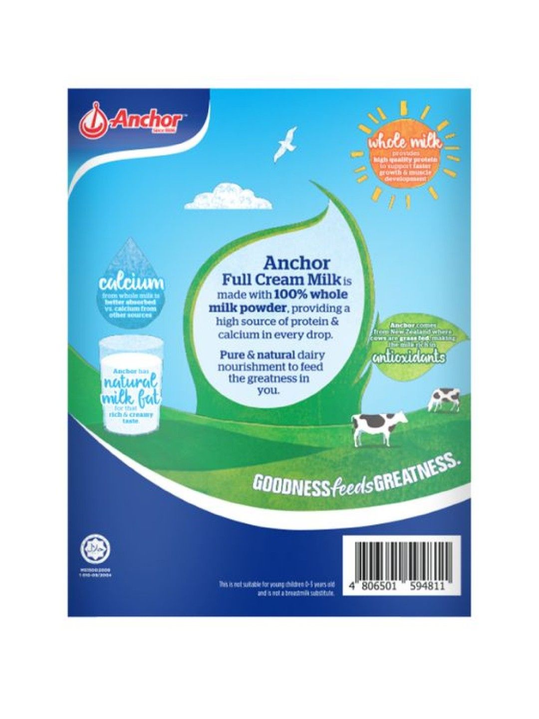 Anchor Full Cream Milk Powder Plain (700g) Bundle of 2 (No Color- Image 3)