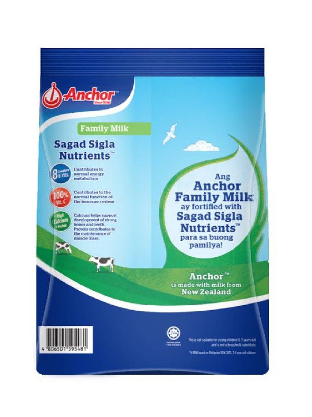 Anchor Family Milk Powder Plain (900g) Bundle of 2 (No Color- Image 3)