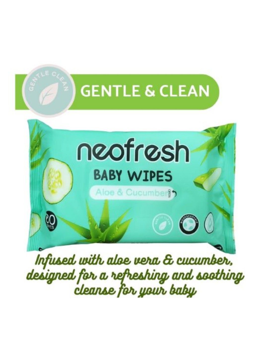 Neofresh Baby Wipes Aloe & Cucumber Scent - 30pcs (No Color- Image 4)