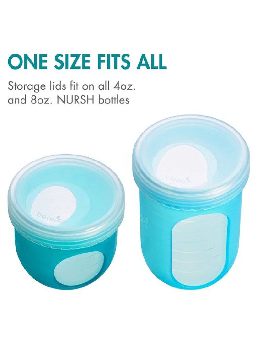 BOON NURSH Milk Storage Cap (3-Pack) BPA-Free (White- Image 2)