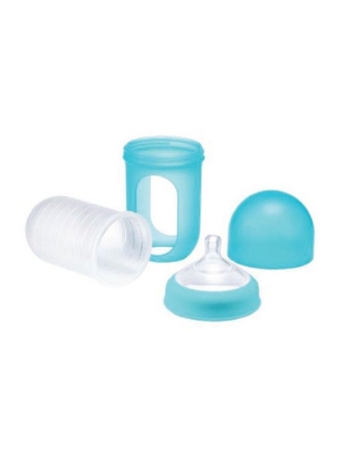BOON NURSH Silicone Pouch Bottle 8oz Twin Pack (Blue) (No Color- Image 3)