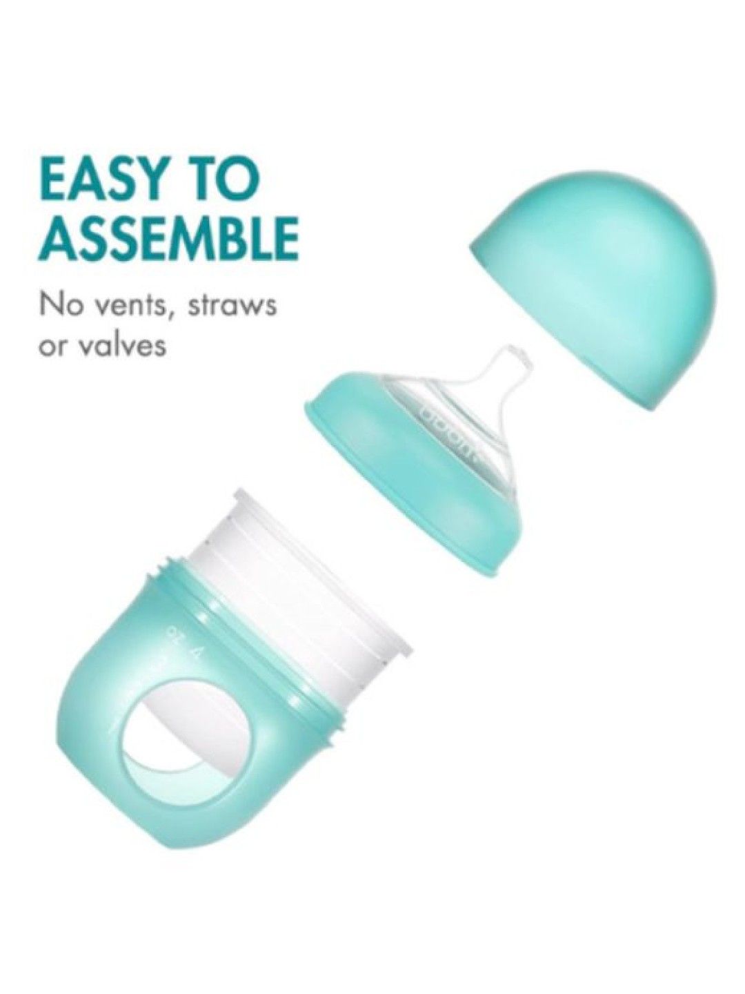 BOON NURSH Silicone Pouch Bottle 4oz 4-Pack (Blue) (No Color- Image 3)