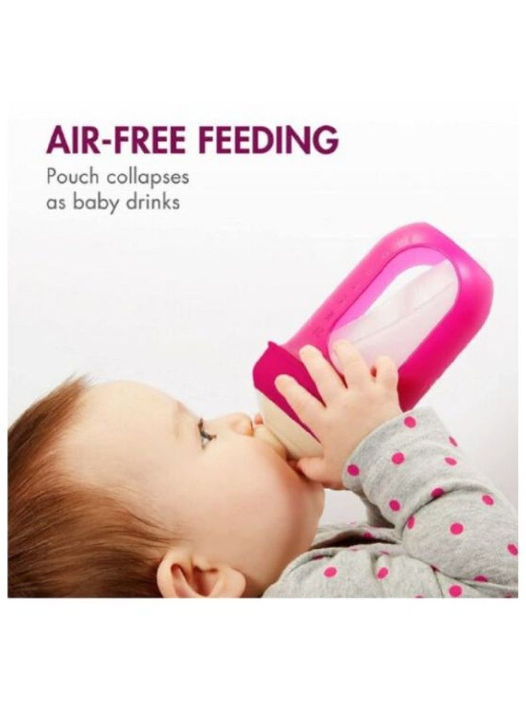 BOON NURSH Silicone Pouch Bottle 4oz 4-Pack (Coral) (No Color- Image 3)