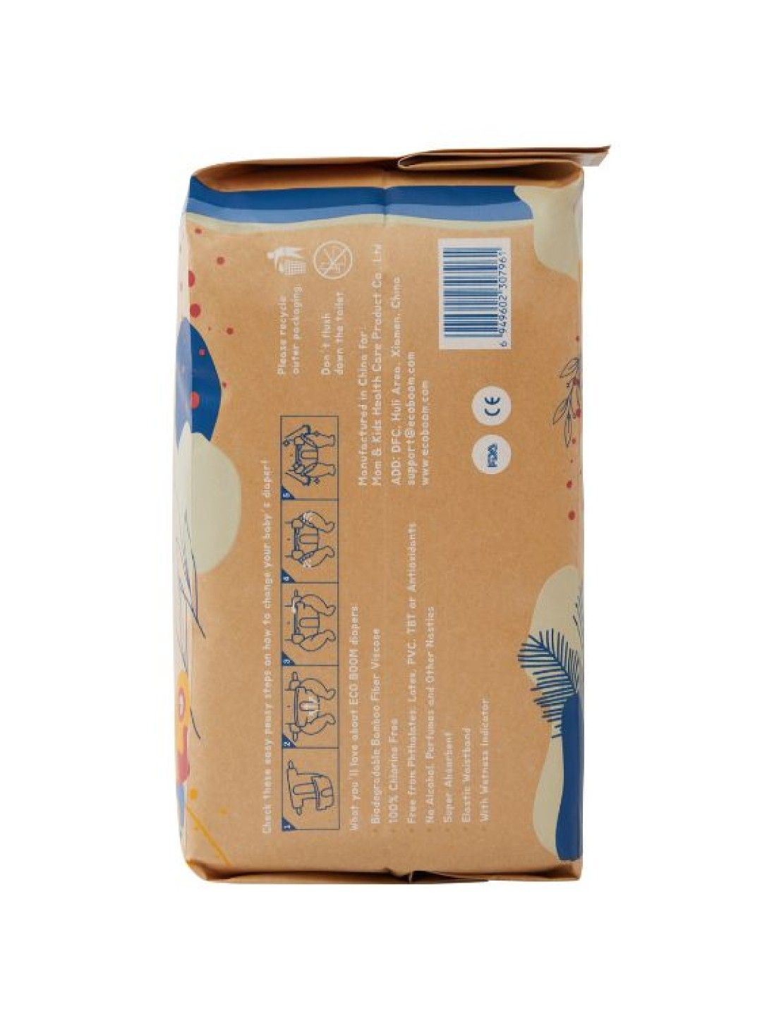 Eco Boom Biodegradable Bamboo Tape Trial Pack Diapers - Large (30s) (No Color- Image 4)