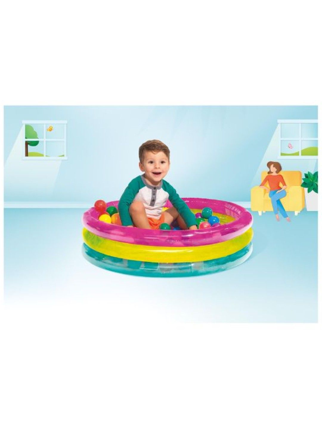 INTEX Classic 3Ring Baby Ball Pit edamama