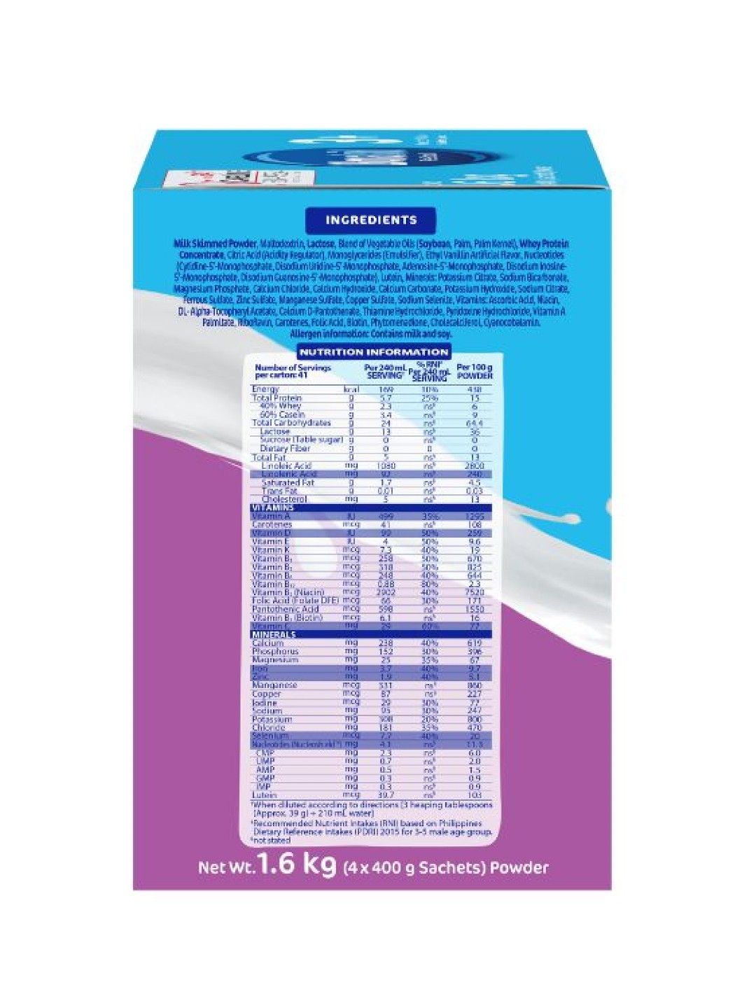 Bonakid Preschool Stage 4 Powdered Milk Drink (1.6kg) Bundle of 3 (No Color- Image 4)