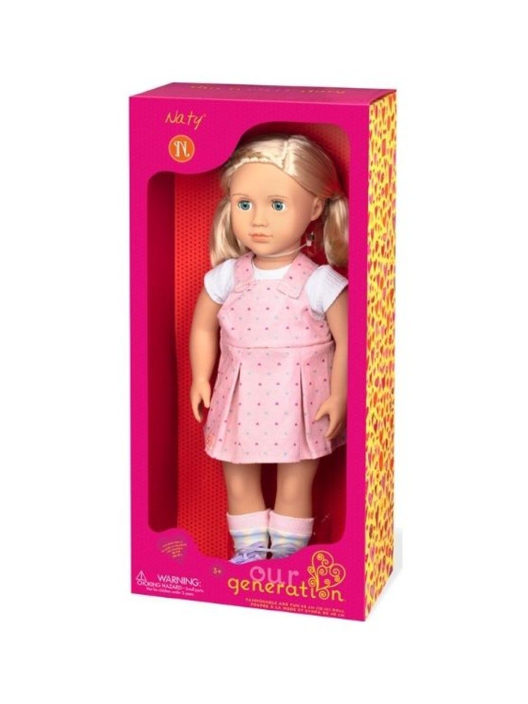 Our Generation Doll w/ Overall Dress, Naty (No Color- Image 4)