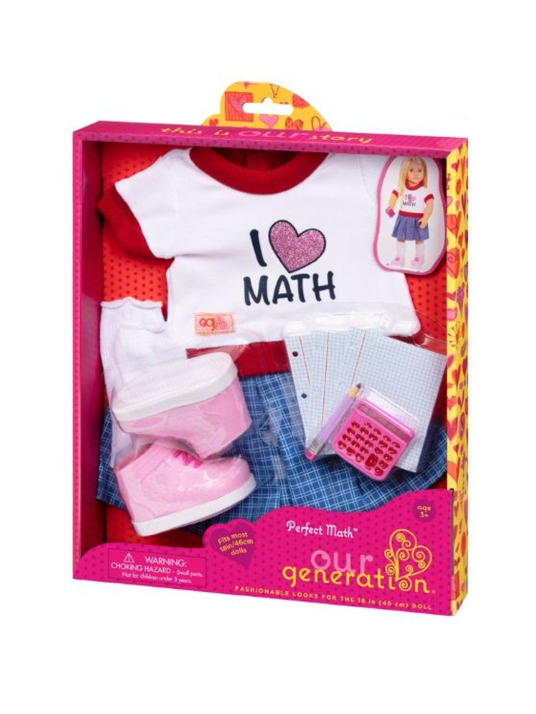 Our Generation Math Class Outfit w/ Calculator (No Color- Image 4)