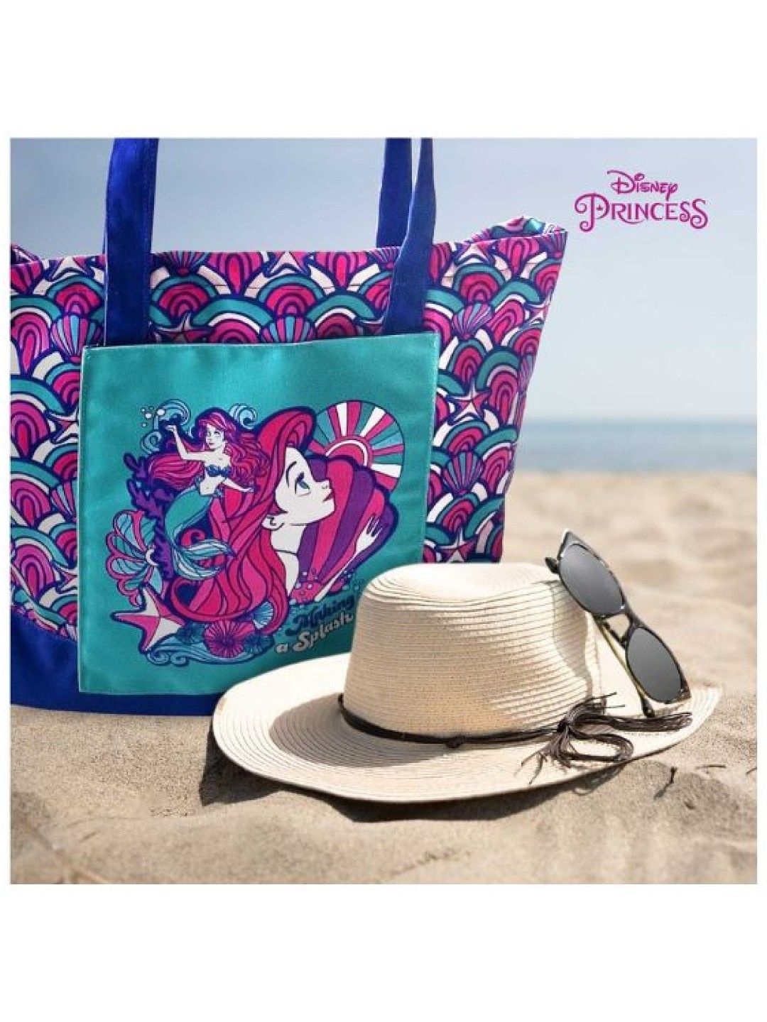 Zippies Lab Disney Princess Ariel Pattern Ditsy Collection - School Tote (Ariel- Image 4)