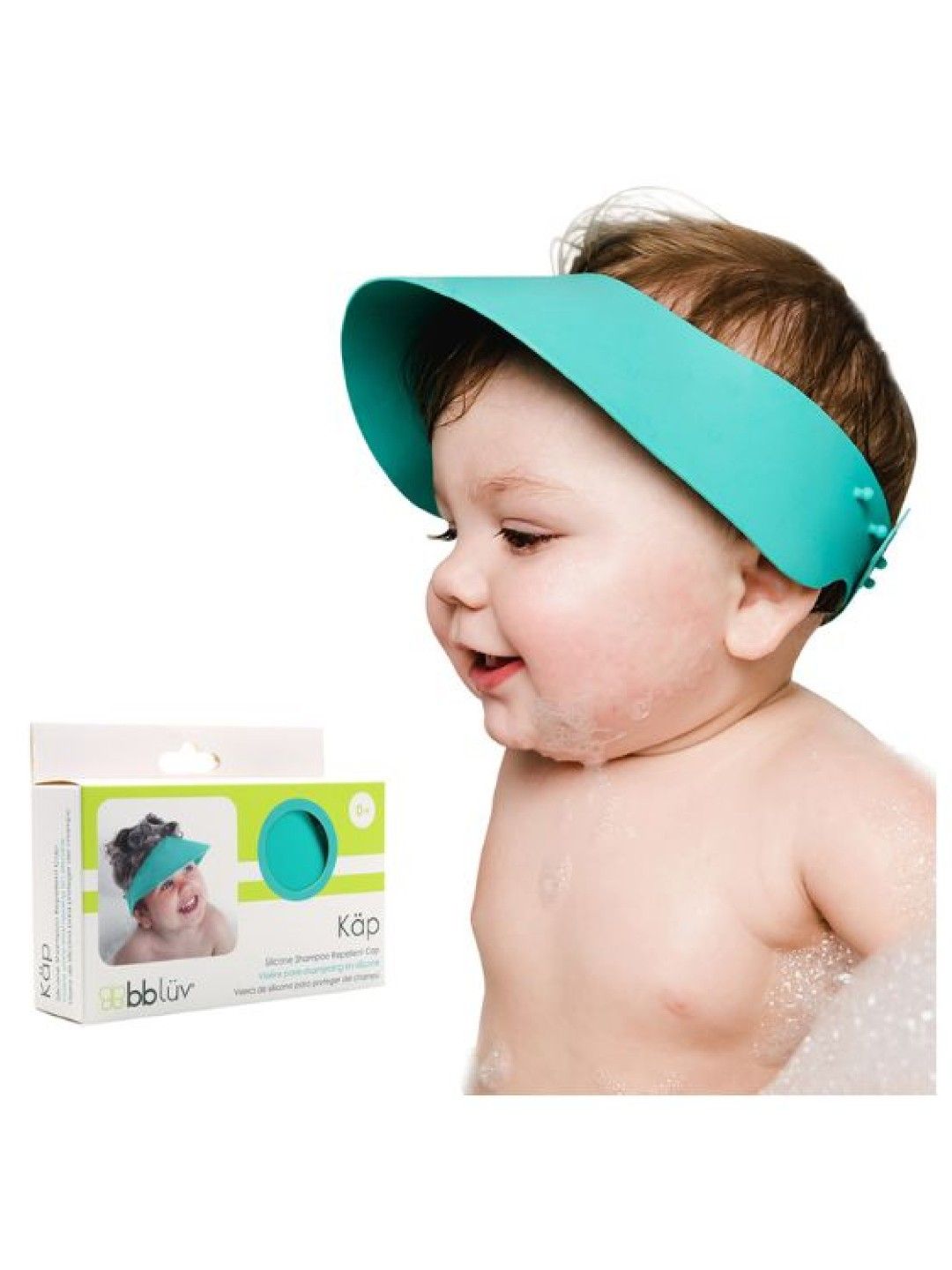 bbluv Käp: Silicone Shampoo Repellent Cap (Aqua- Image 4)