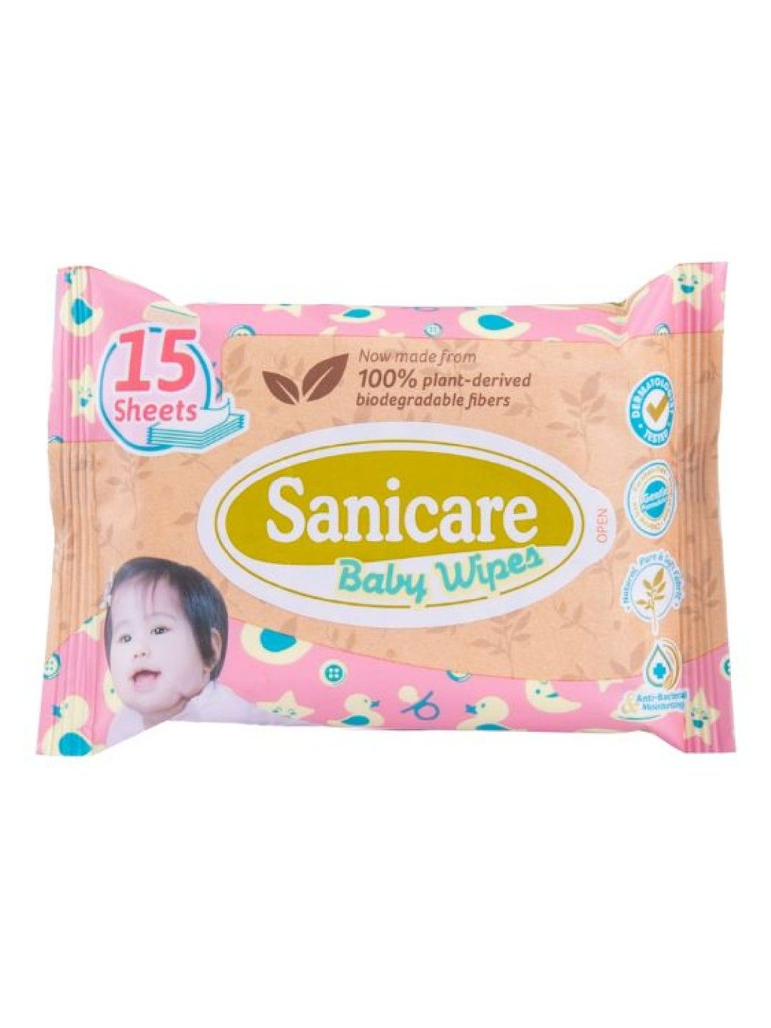 Sanicare Baby Wipes Unscented (15 sheets) (No Color- Image 1)